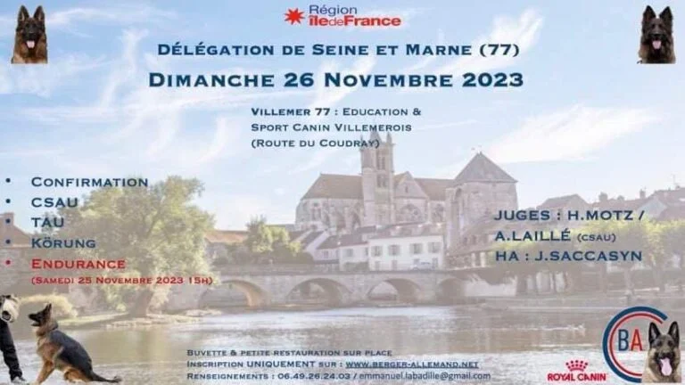 confirmation berger allemand chien lof ccba manifestations concours berger allemand villemerois seine et marne 77 ile de france grand est